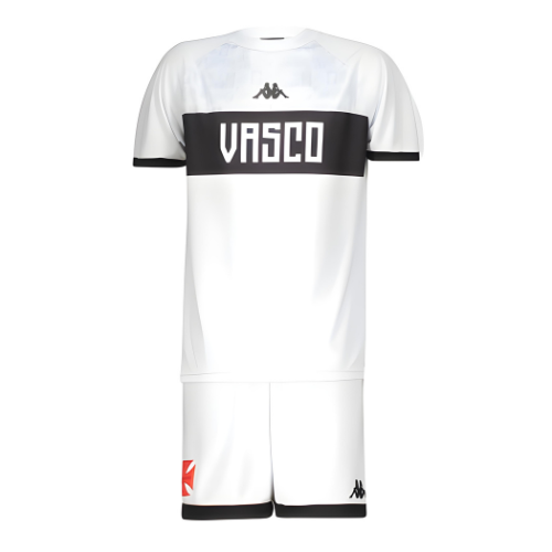 Kit Infantil Vasco Supporter 2024/25 Branco e Preto